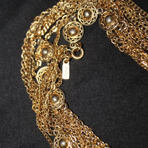 Monet Extra Long Gold Tone Chain Necklace - Picture 9 of 9